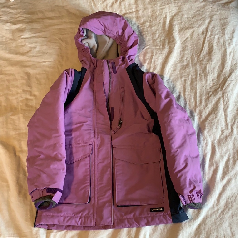 NWOT purple girls “squall” jacket by lands end - sz 5/6